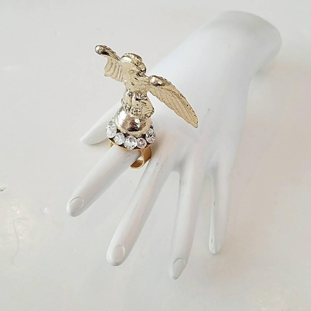 GASOLINE GLAMOUR GOLD EAGLE RING - Picture 3 of 5